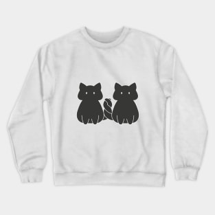 Gemini Cat Zodiac Sign (Black and White) Crewneck Sweatshirt